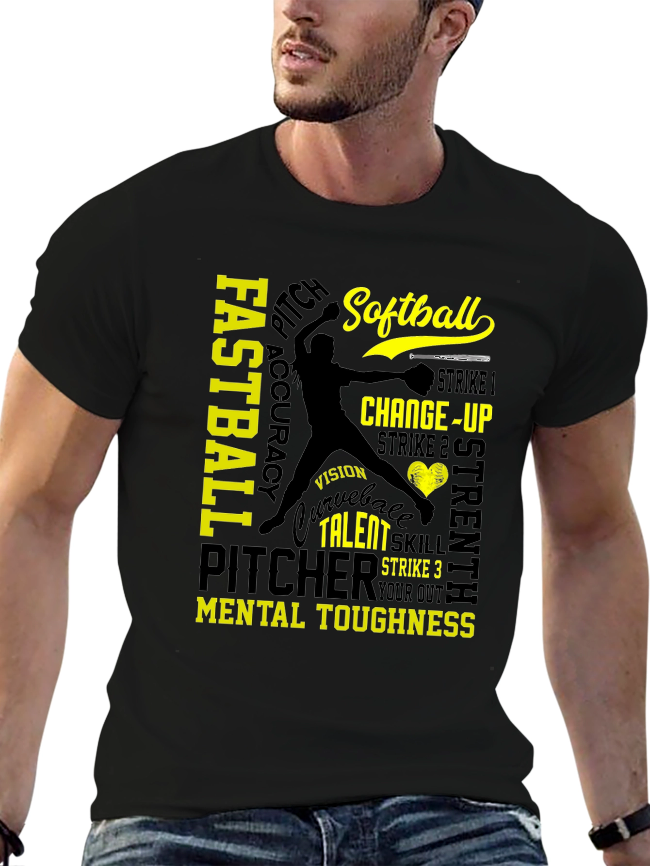 Softball Pitcher Graphic T-Shirt