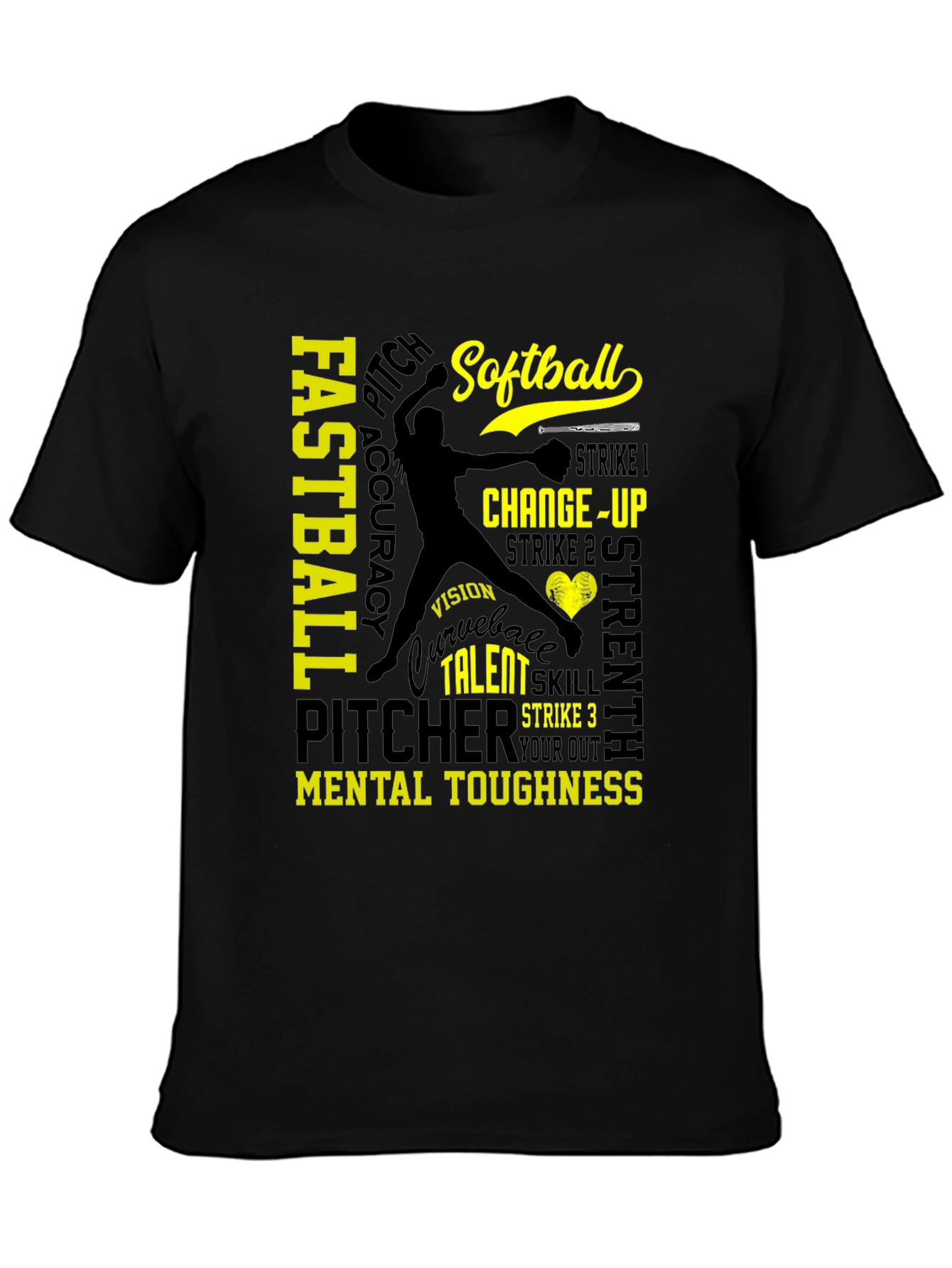 Softball Pitcher Graphic T-Shirt