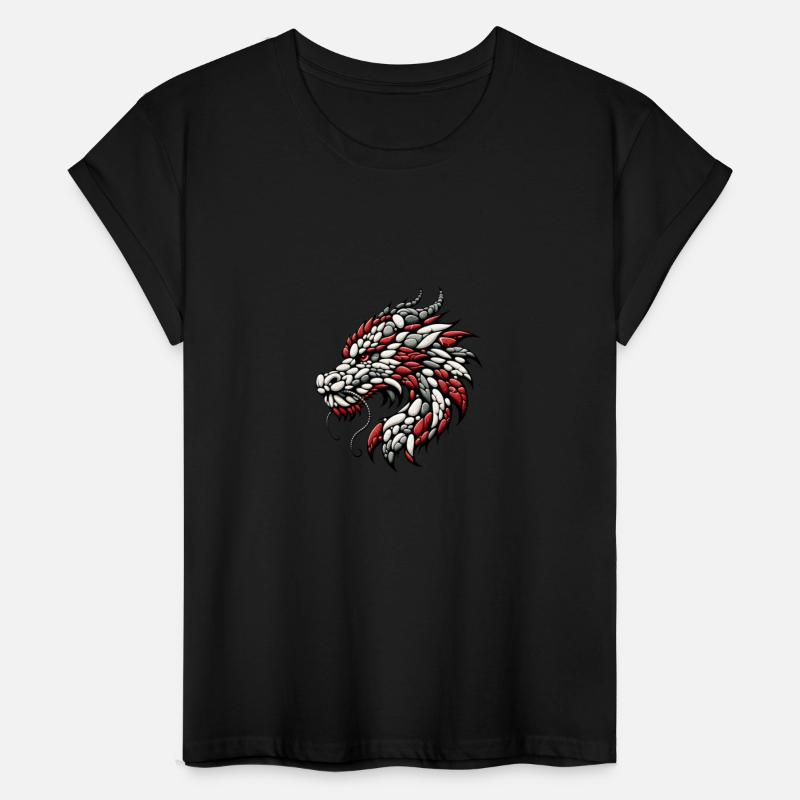 Majestic Pebble Art Crimson Dragon