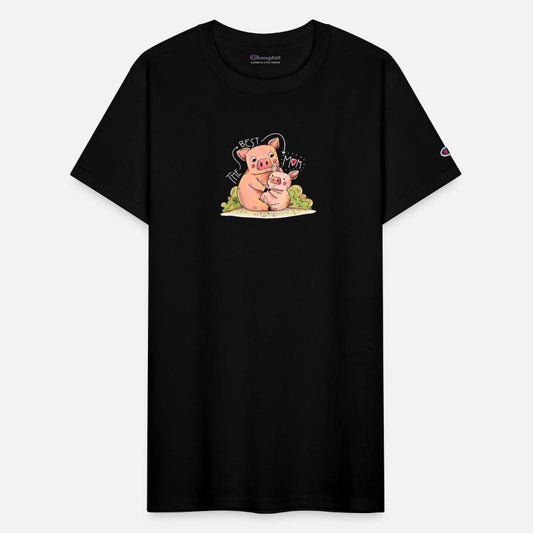Mama Piggy and Baby Pig Cute Mothers Day Design