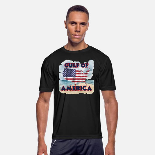 Map of American Flag Overlaying Waves