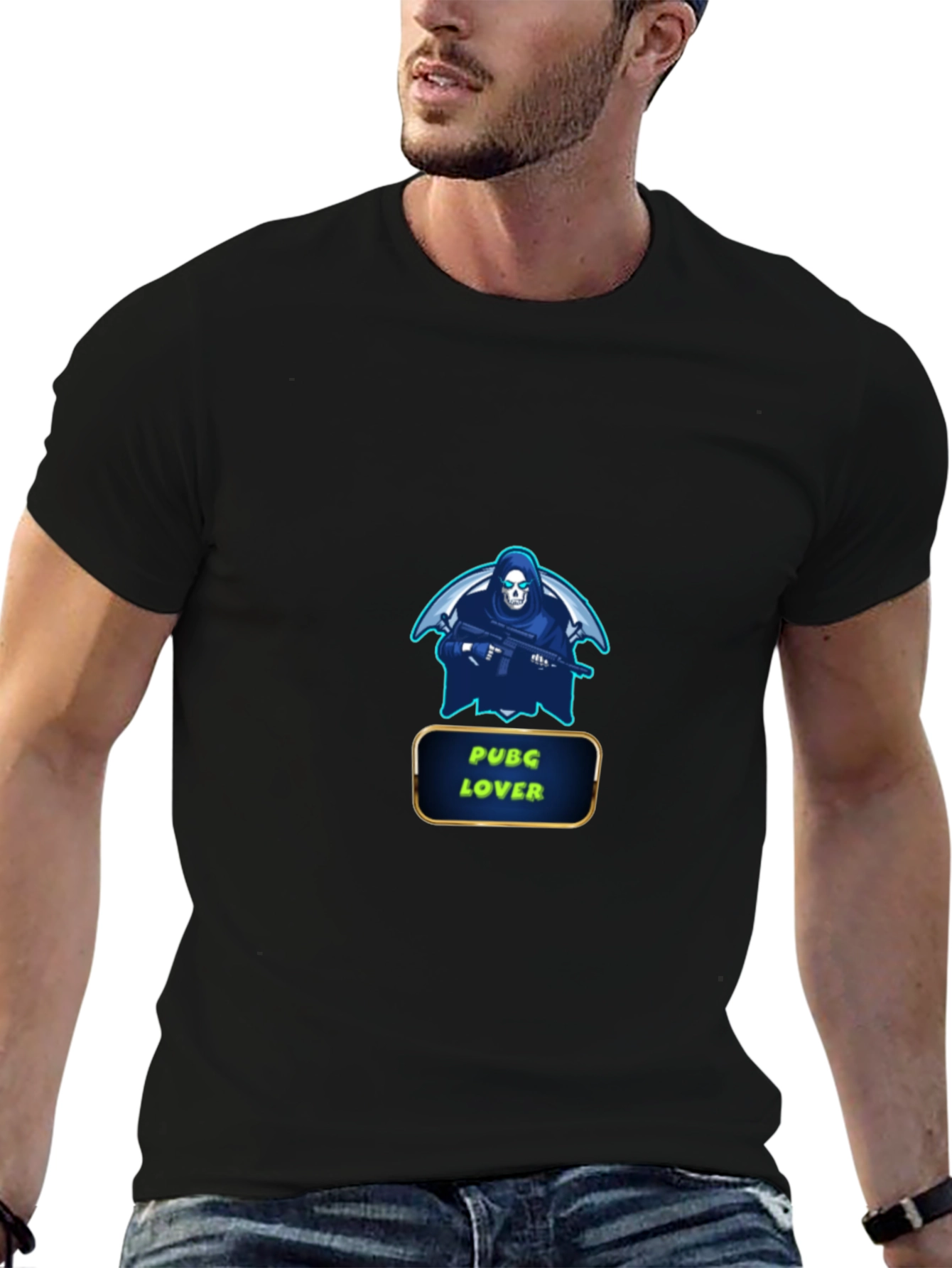 PUBG Lover Graphic Black T-Shirt