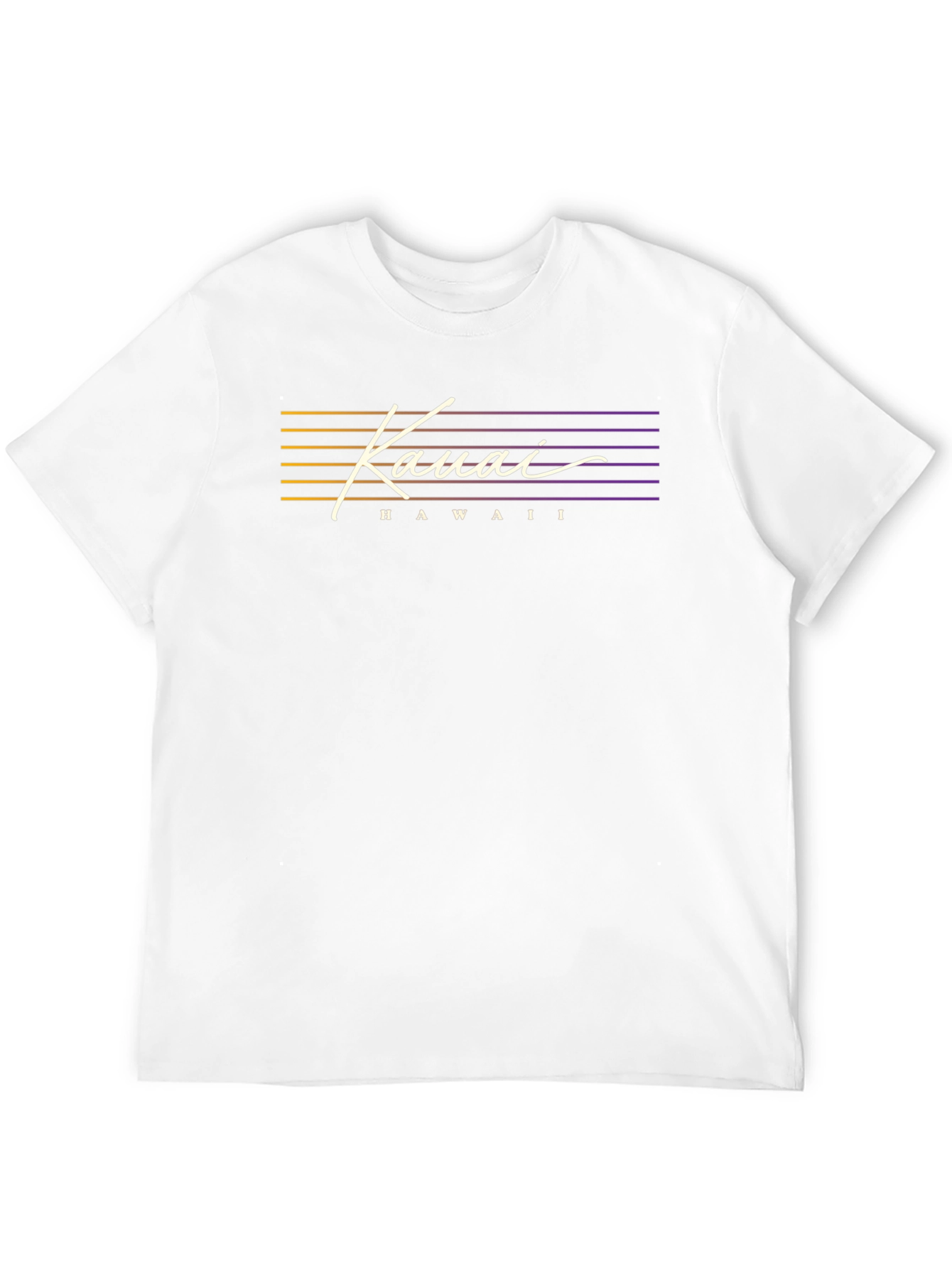 Kauai Hawaii Graphic Tee - Retro Style Black T-Shirt