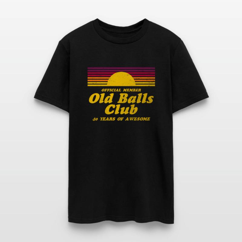 Mens Funny 40th Birthday Old Balls Club 40 Years