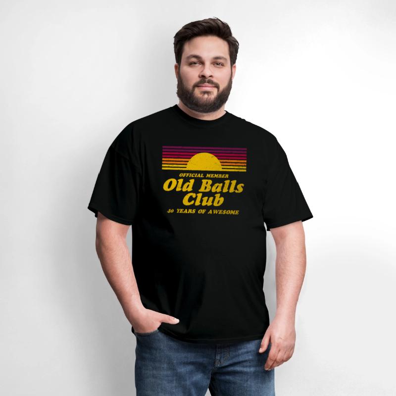 Mens Funny 40th Birthday Old Balls Club 40 Years