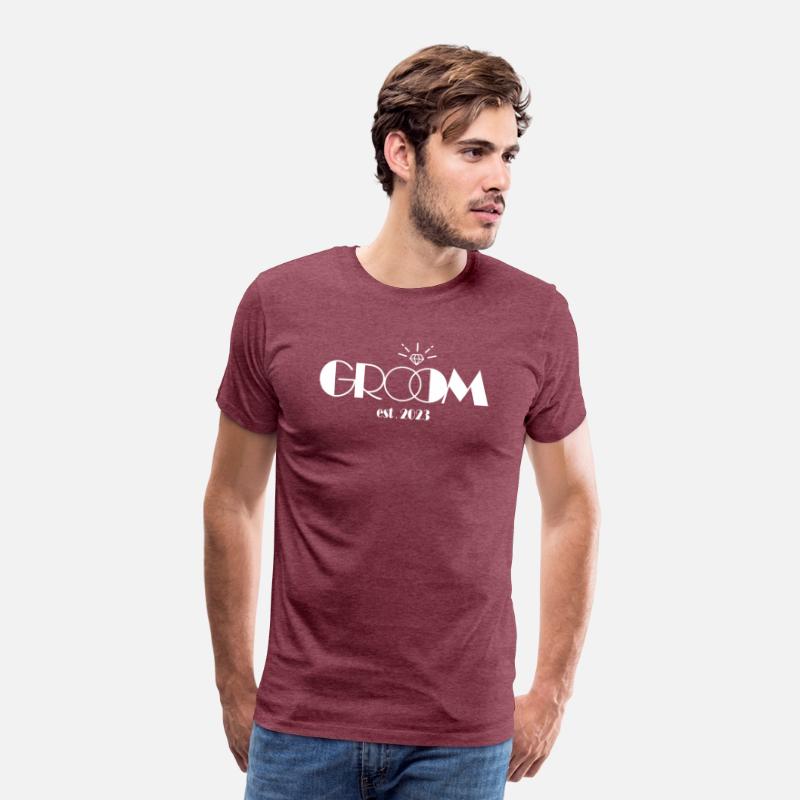 Mens Groom Est 2023 Hubby Husband Married Wedding