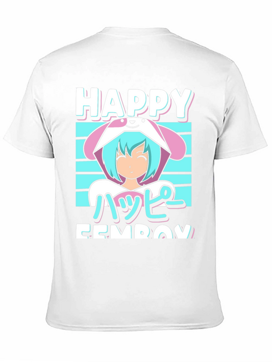 Happy Femboy T-Shirt Anime Manga Style