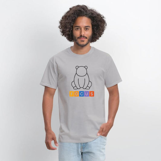 Minimal Panda Line Art with Colorful Focus Text