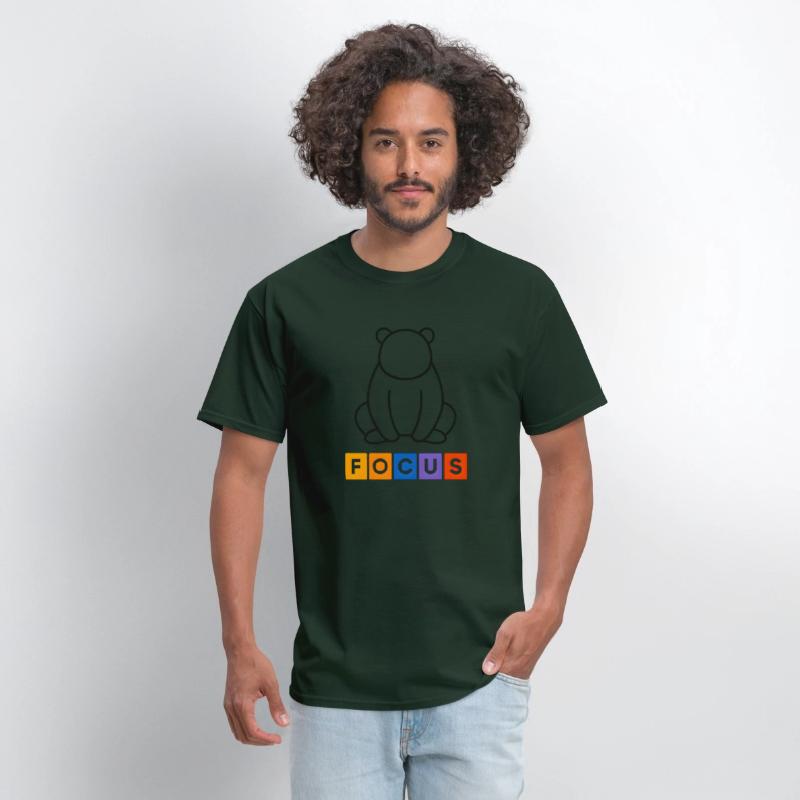 Minimal Panda Line Art with Colorful Focus Text