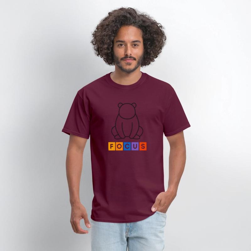 Minimal Panda Line Art with Colorful Focus Text