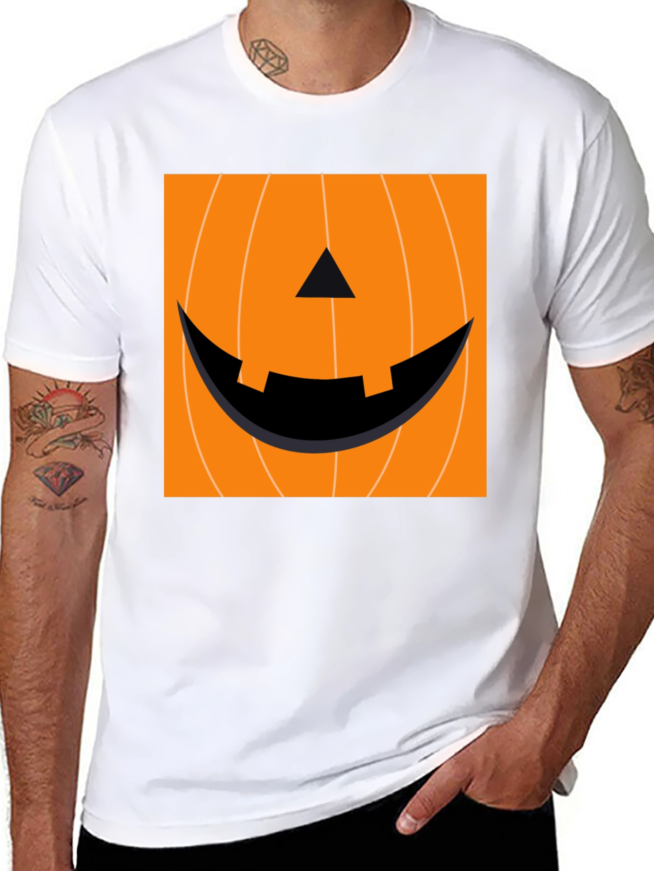 Halloween Pumpkin Face T-Shirt - Spooky Season Apparel