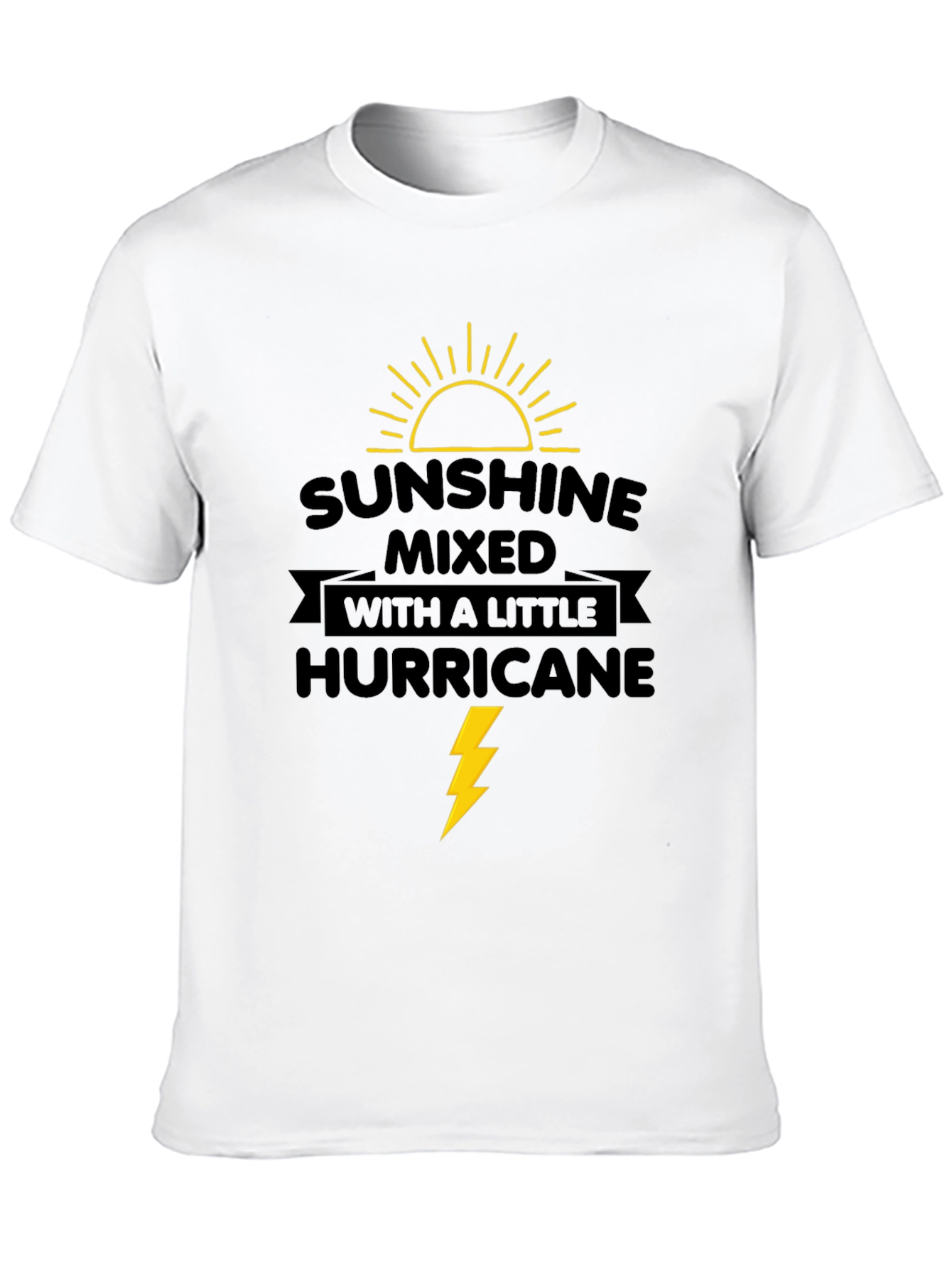Sunshine Hurricane Graphic T-Shirt - Mens Black Tee