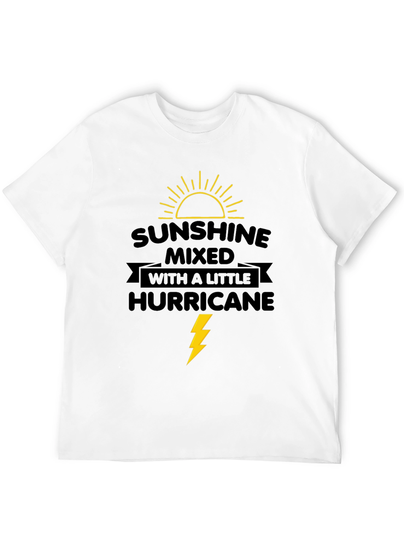 Sunshine Hurricane Graphic T-Shirt - Mens Black Tee