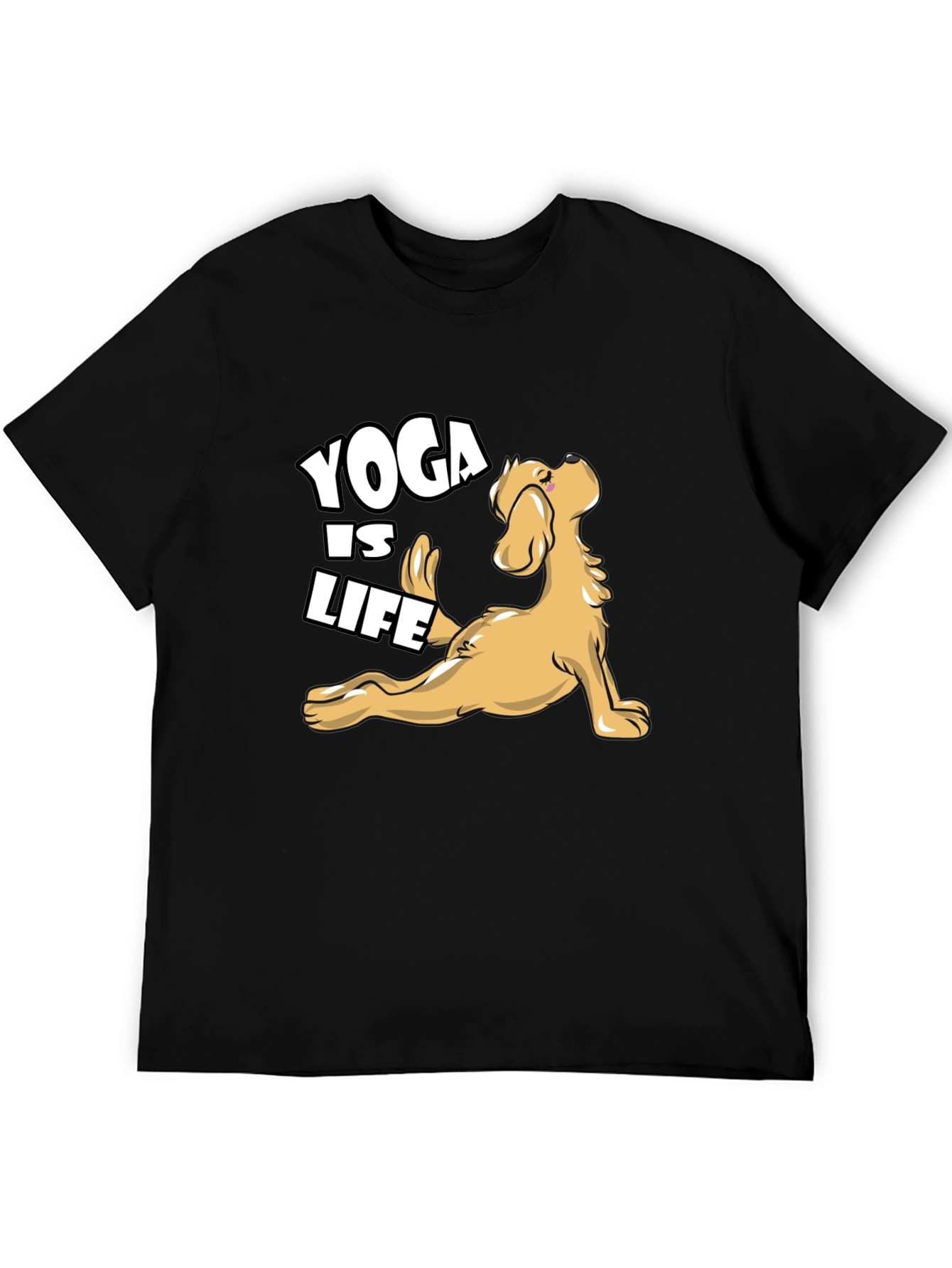 Yoga is Life Dog Graphic T-Shirt