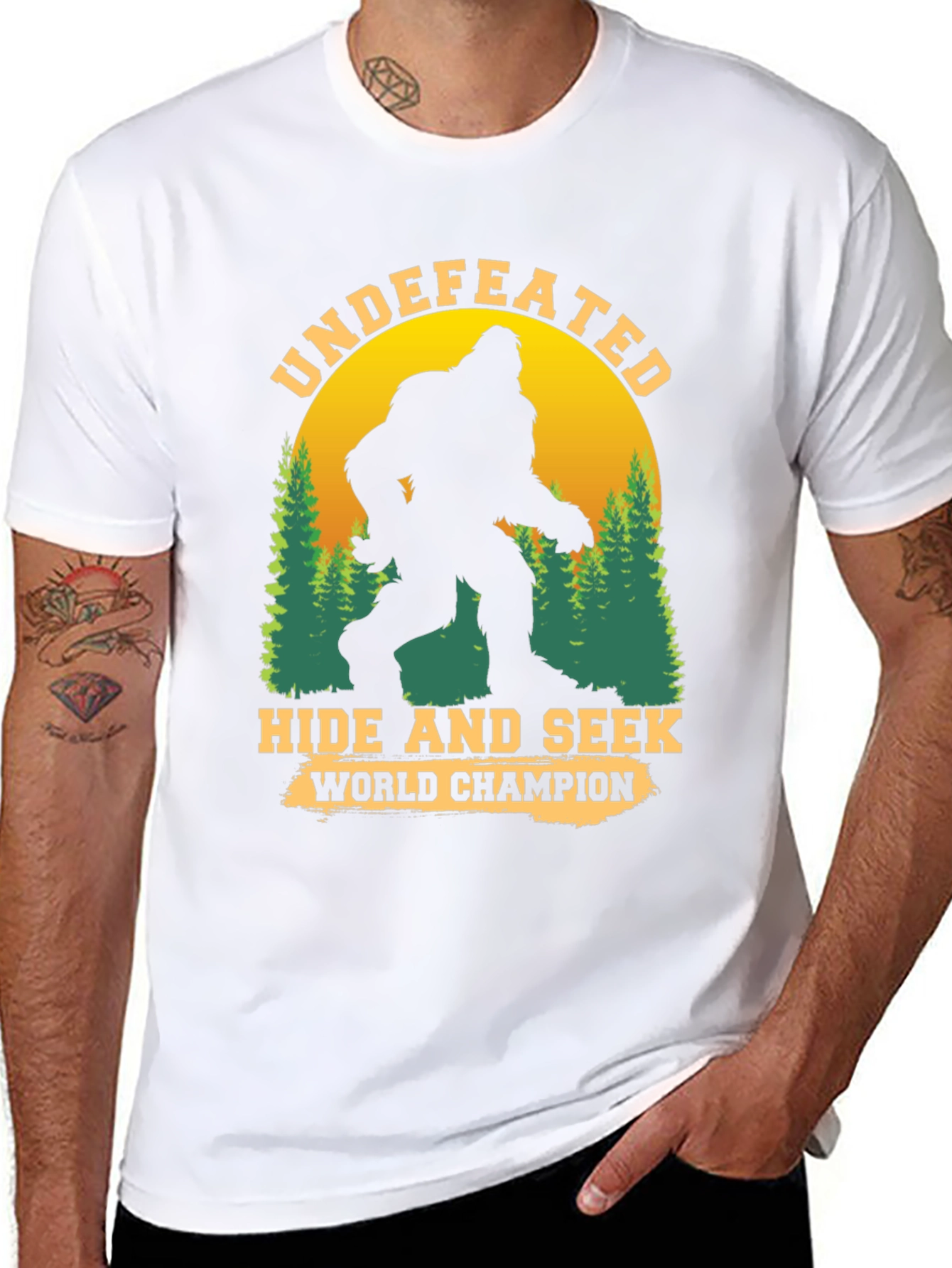 Undefeated Hide and Seek World Champion Bigfoot T-Shirt