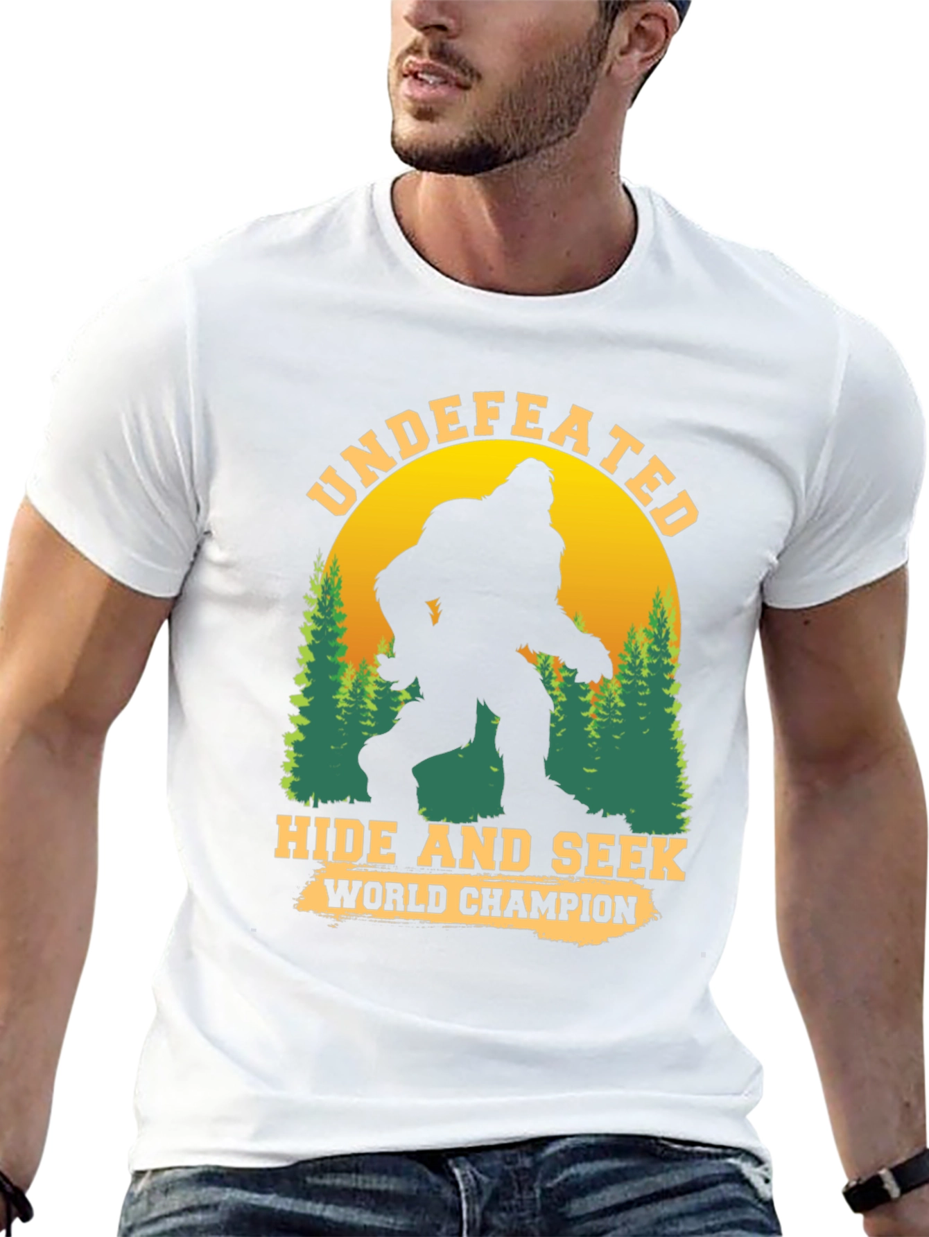 Undefeated Hide and Seek World Champion Bigfoot T-Shirt