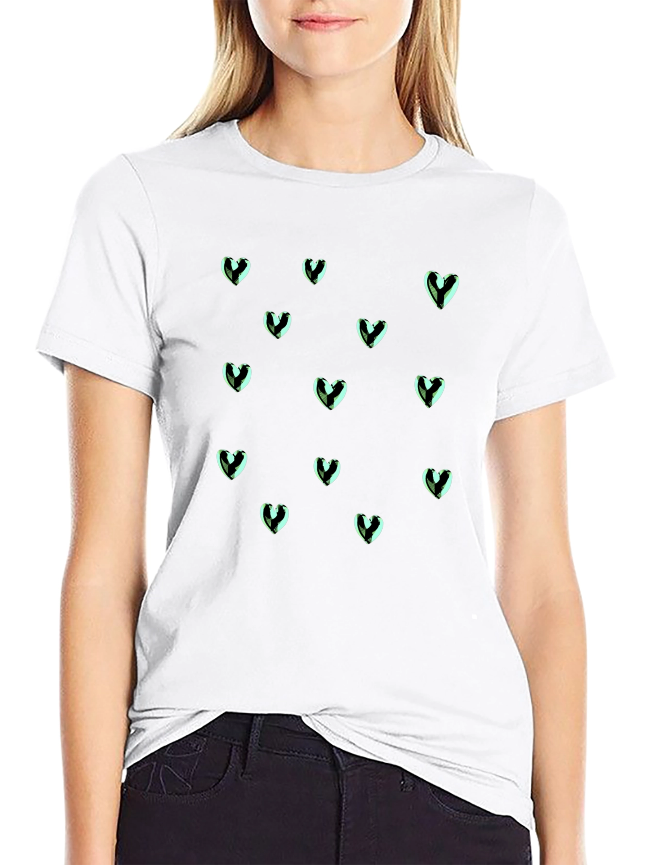 Heart Pattern T-Shirt - Stylish & Comfortable