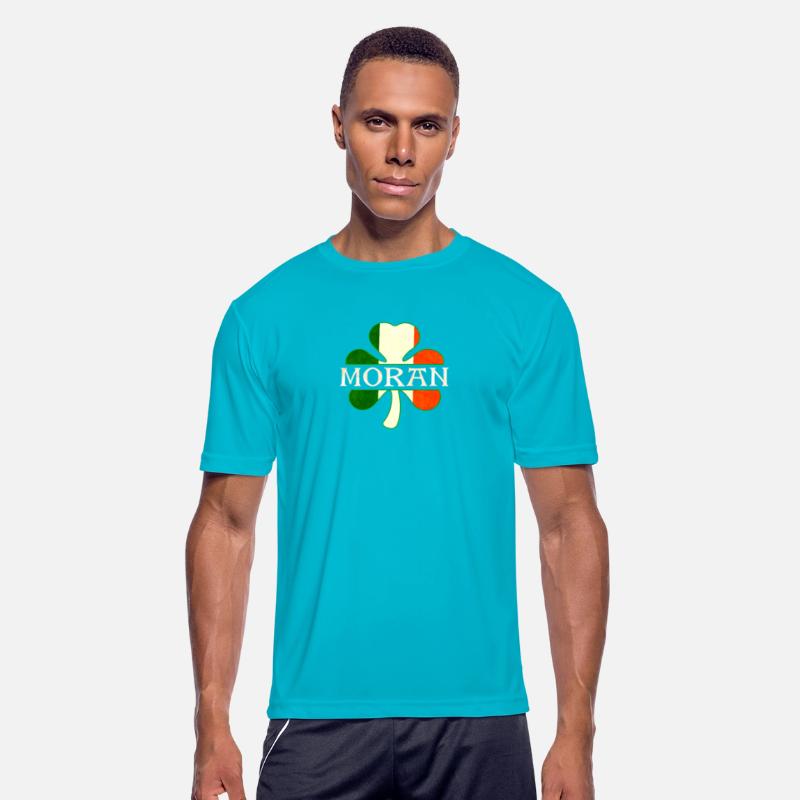 Moran Irish Surname Ireland Flag Shamrock