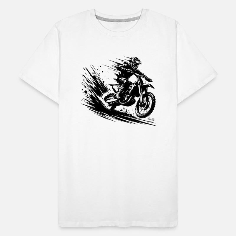 Motocross Dirt Bike Jump With Dust And Dynamics