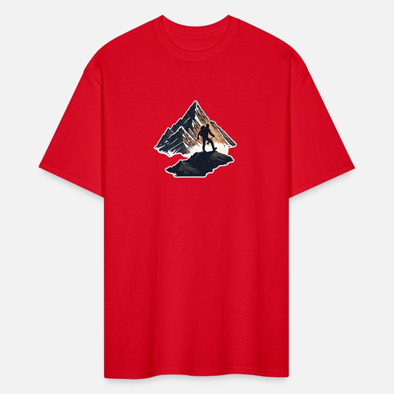 Mountaineer Reaching The Summit