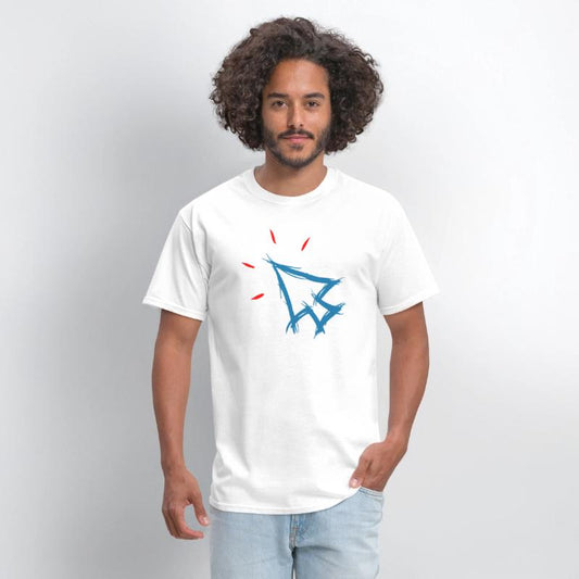 Mouse pointer cursor symbol, arrow, hand drawn.