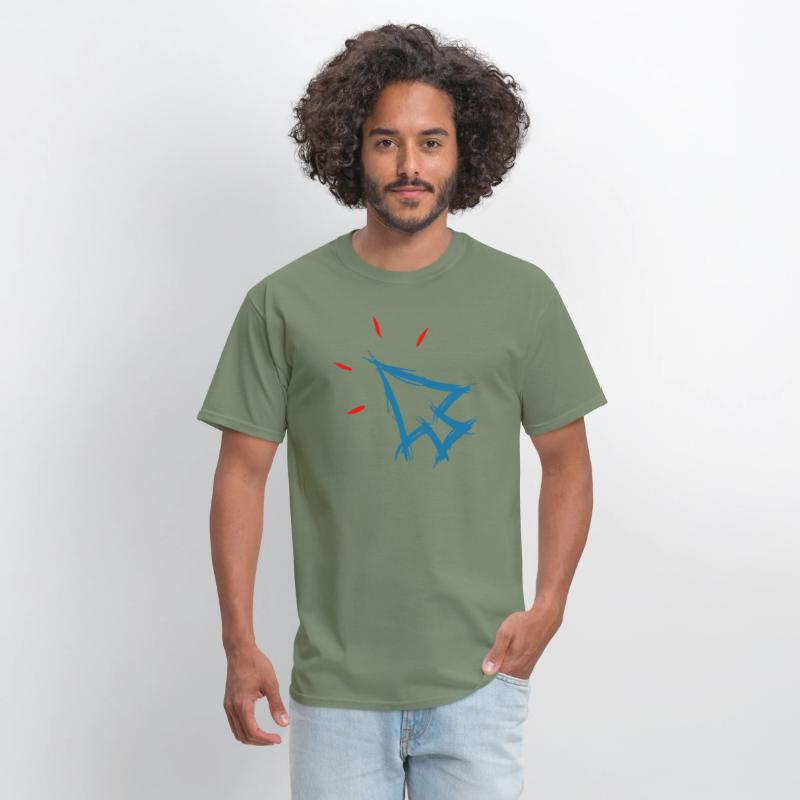 Mouse pointer cursor symbol, arrow, hand drawn.