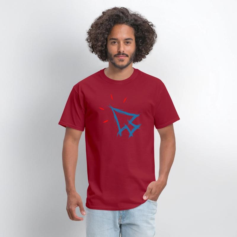 Mouse pointer cursor symbol, arrow, hand drawn.
