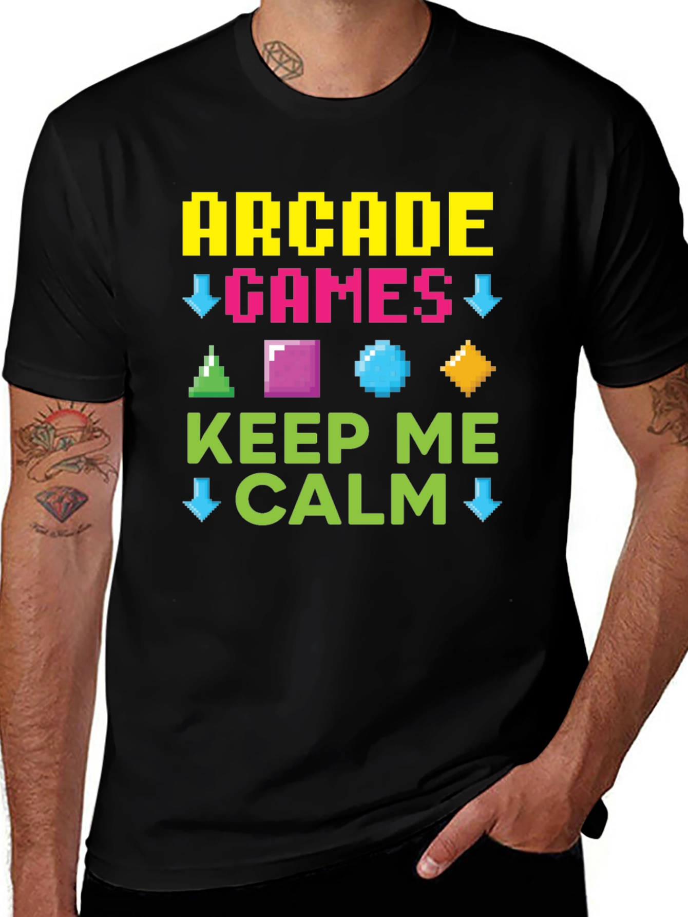 Arcade Games Keep Me Calm Graphic Tee