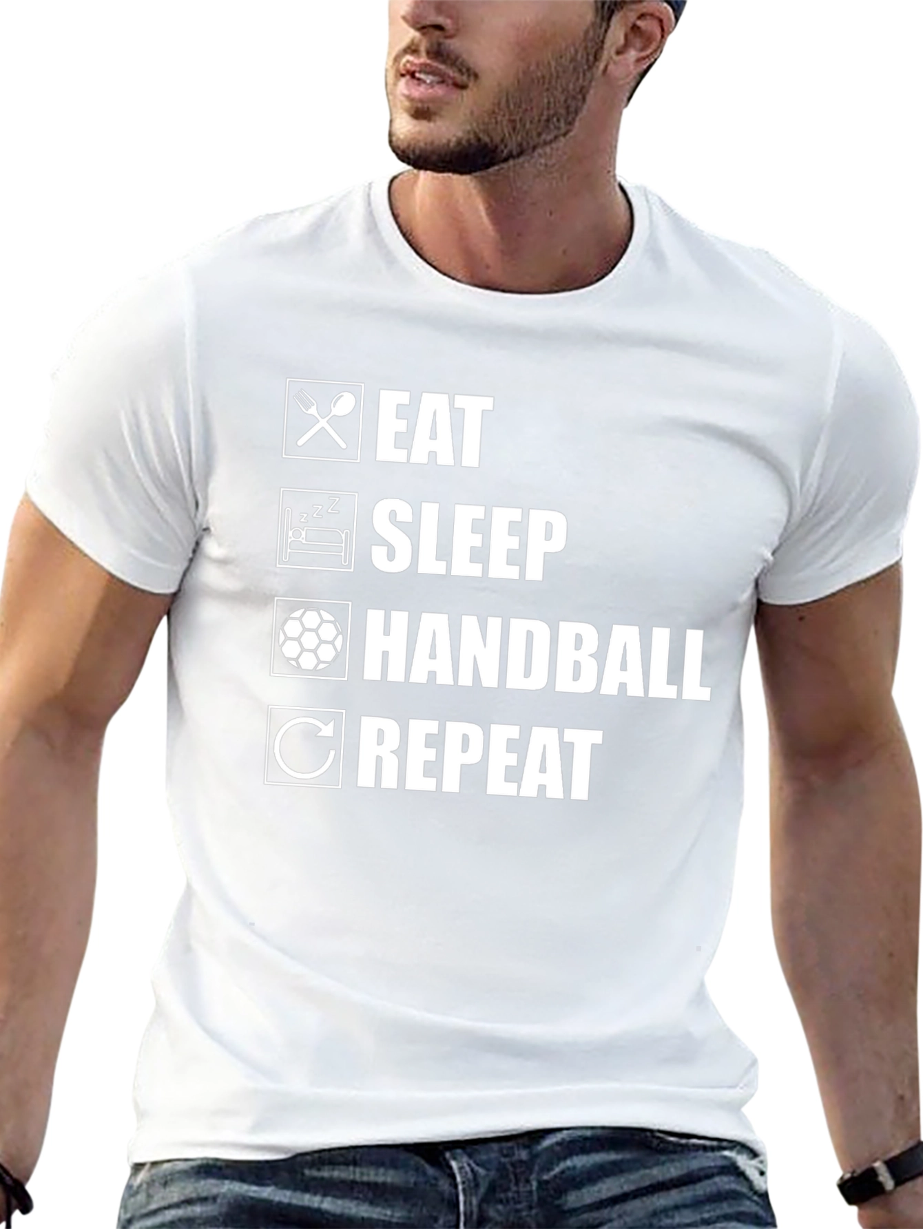 Eat Sleep Handball Repeat T-Shirt - Sport Tee