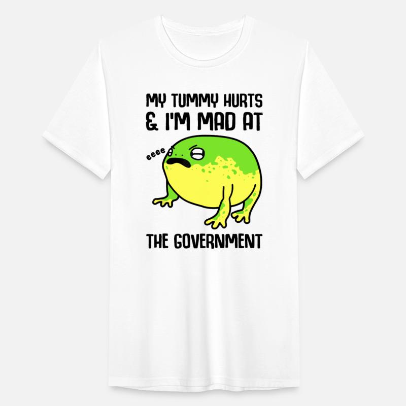 My Tummy Hurts And Im Mad At The Government Frog
