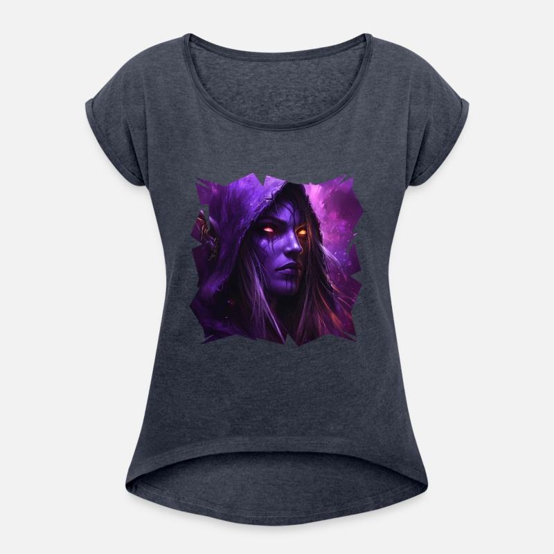 Mysterious Elf Warrior In Dark Violet Aura
