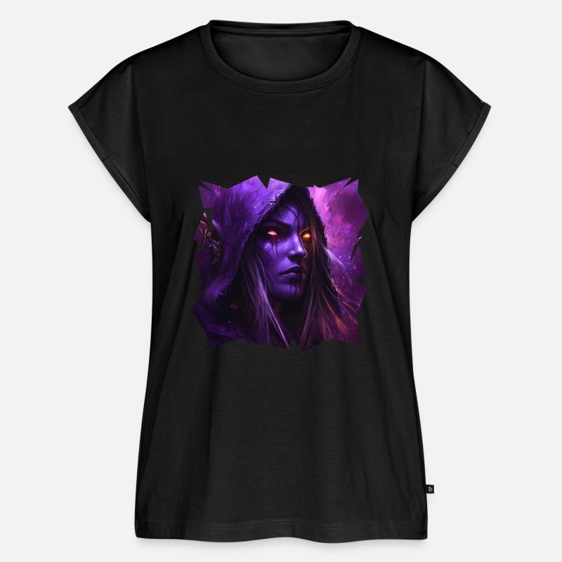 Mysterious Elf Warrior In Dark Violet Aura