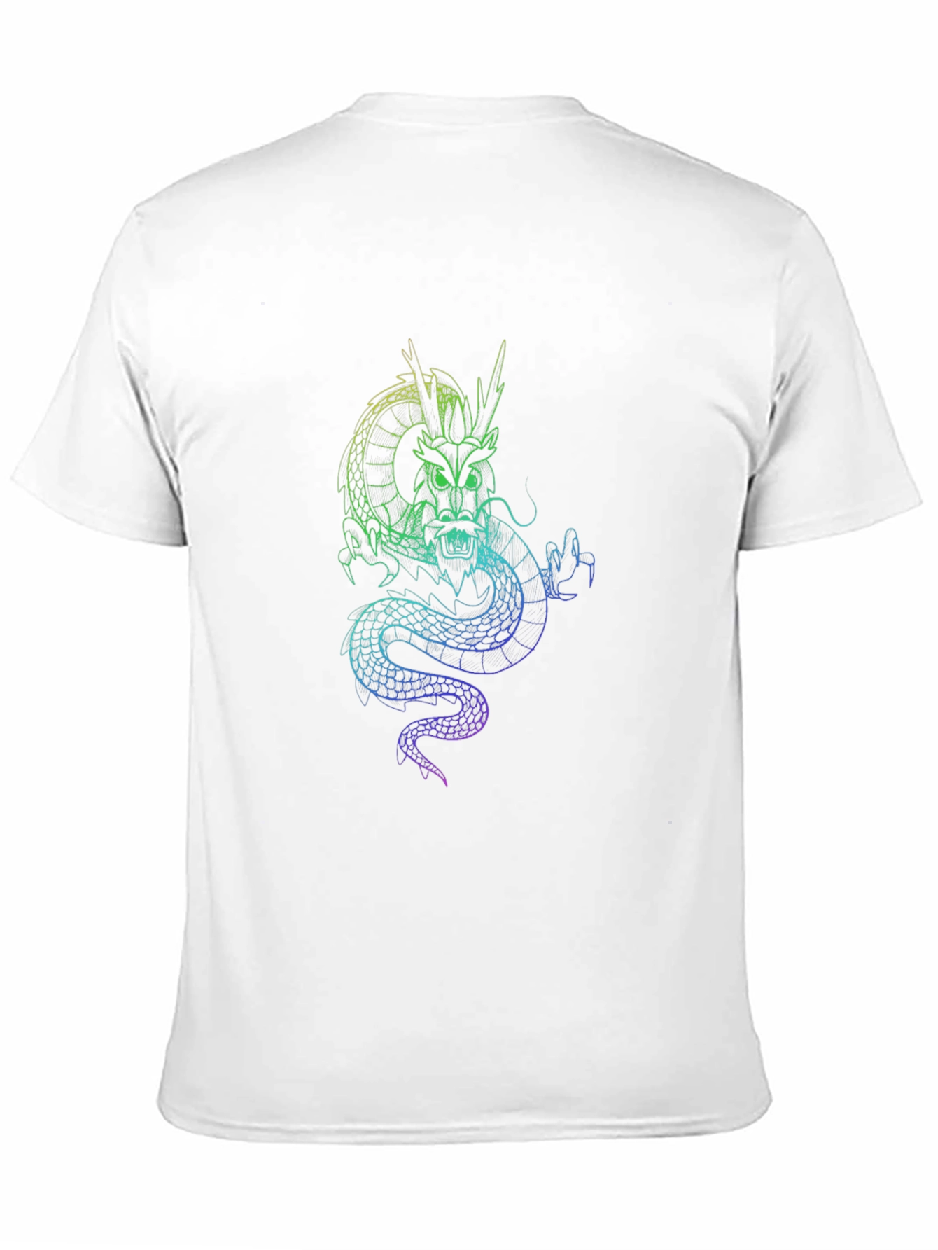 Dragon Graphic Black T-Shirt - Unique Neon Design