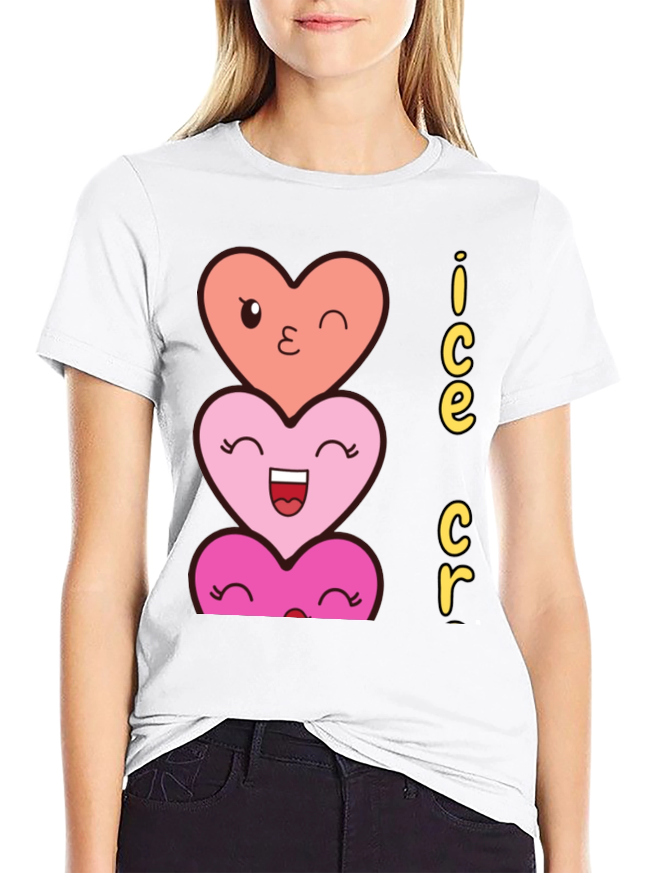 Cute Ice Cream Hearts T-Shirt