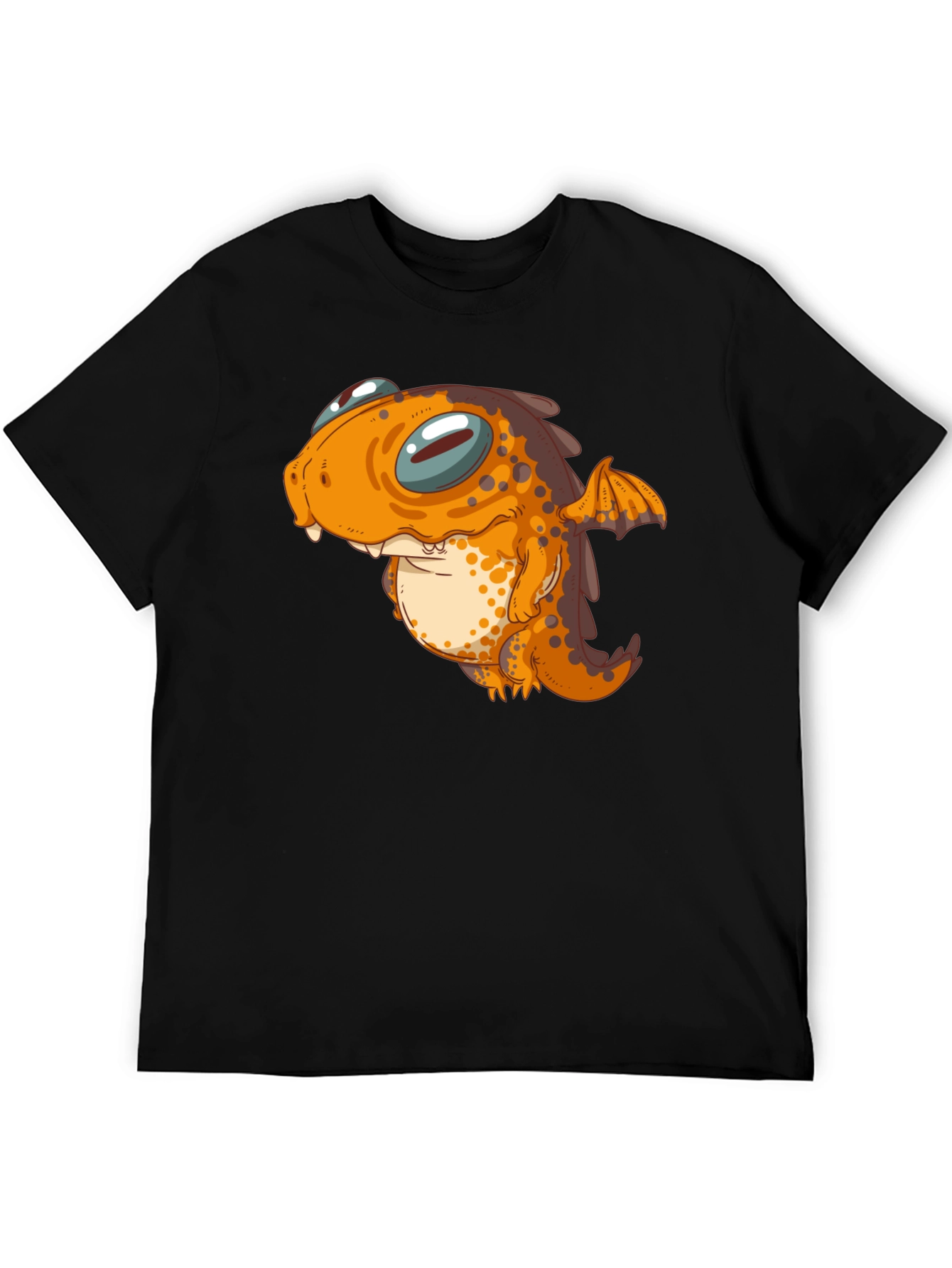 Cute Dragon Graphic Tee - Black Unisex T-Shirt