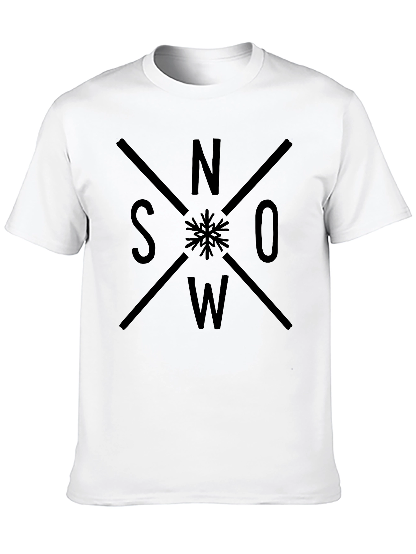 Snowflake Graphic Tee - Unisex Black T-Shirt