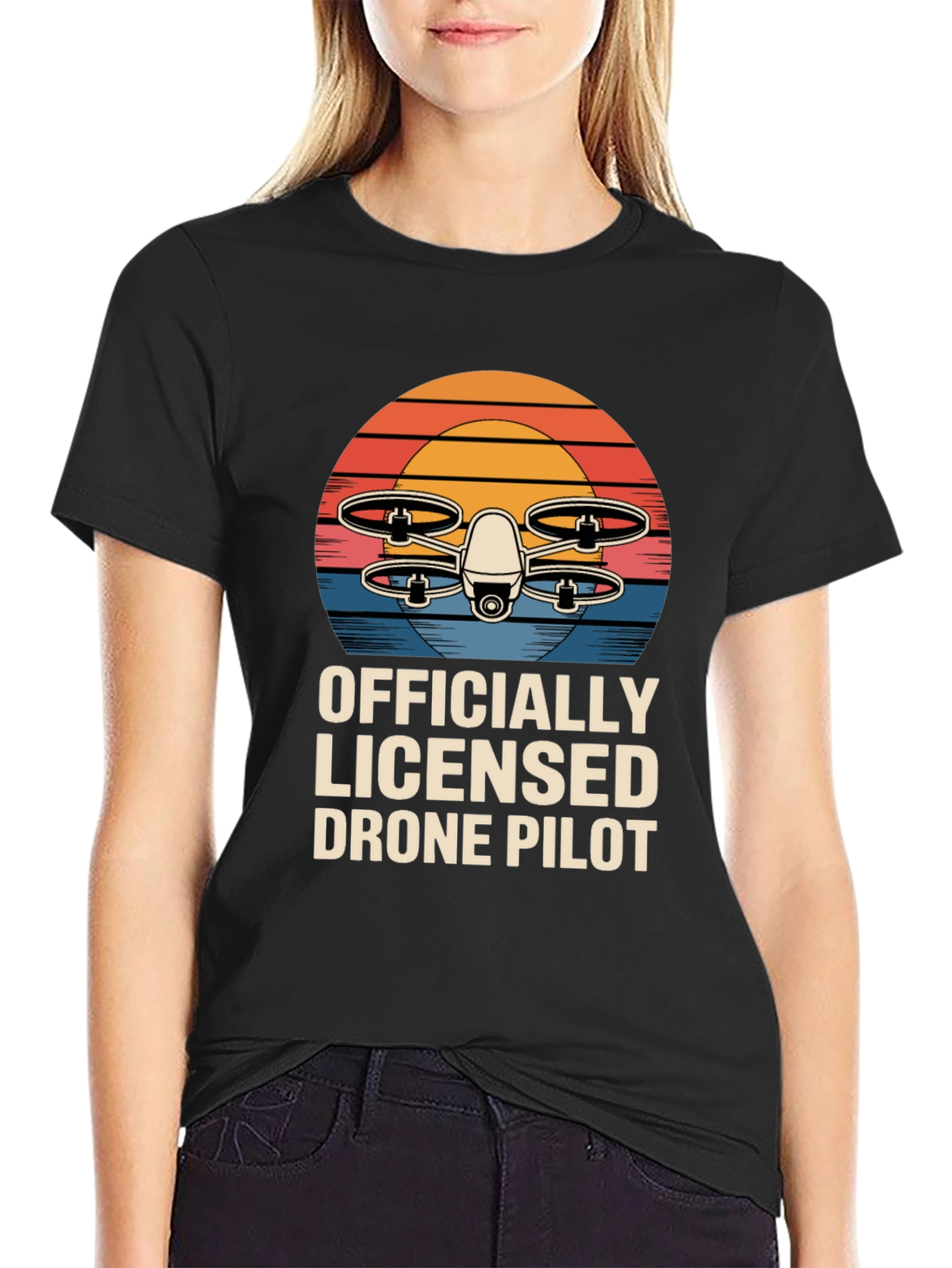 Officially Licensed Drone Pilot T-Shirt Retro Design