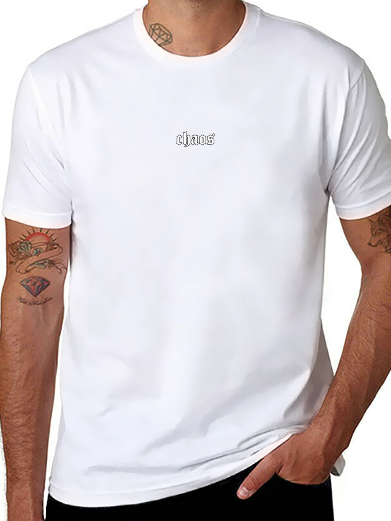 Chaos Graphic Print Black T-Shirt