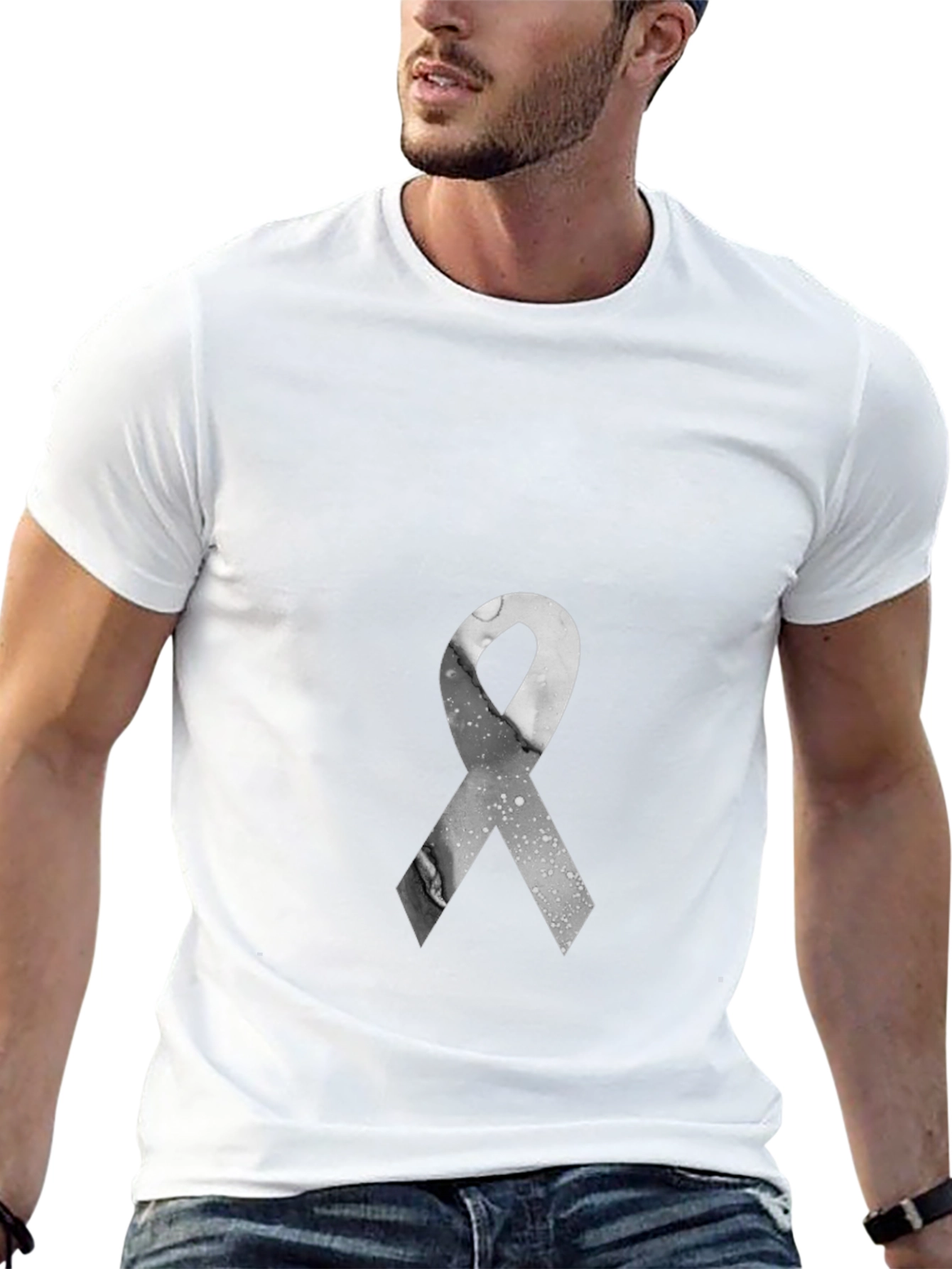 Awareness Ribbon Graphic Tee - Unisex Black T-Shirt