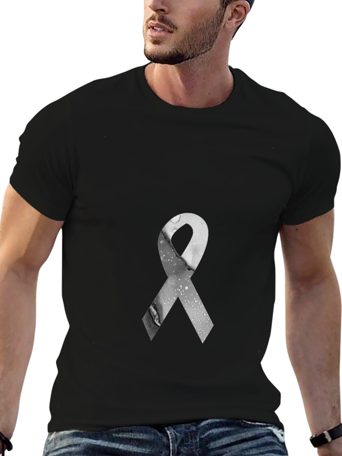 Awareness Ribbon Graphic Tee - Unisex Black T-Shirt