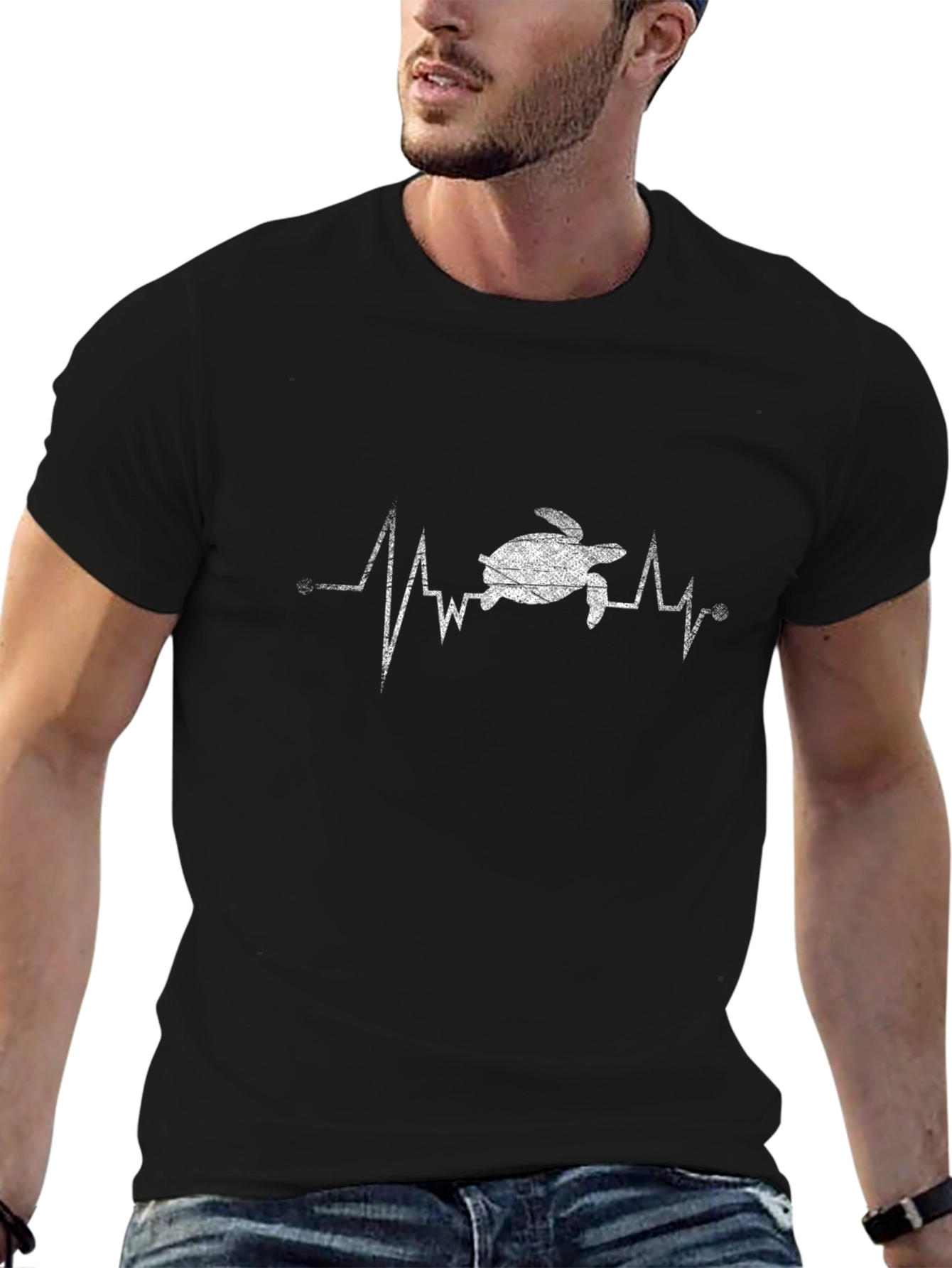 Sea Turtle Heartbeat Graphic T-Shirt