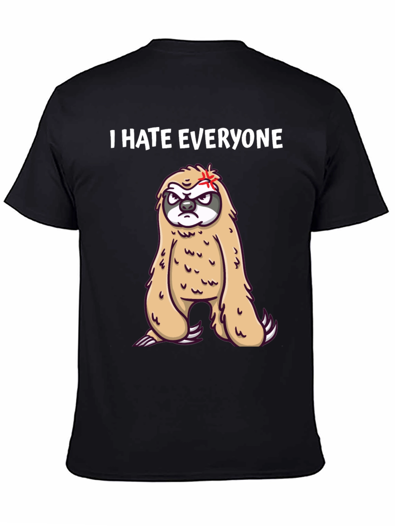 I Hate Everyone Sloth T-Shirt - Funny Graphic Tee
