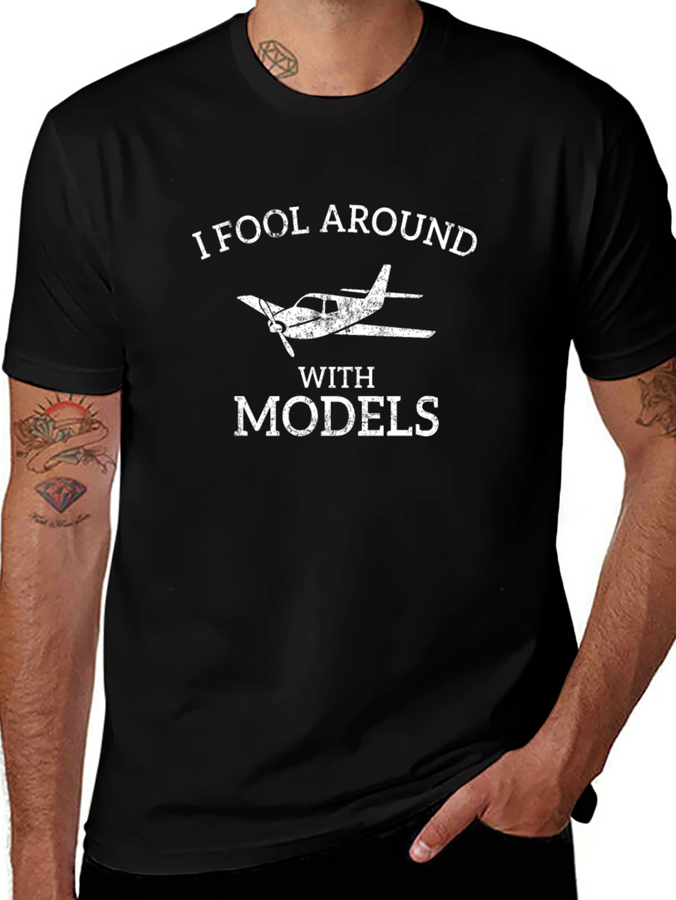 I Fool Around With Models Airplane Graphic T-Shirt