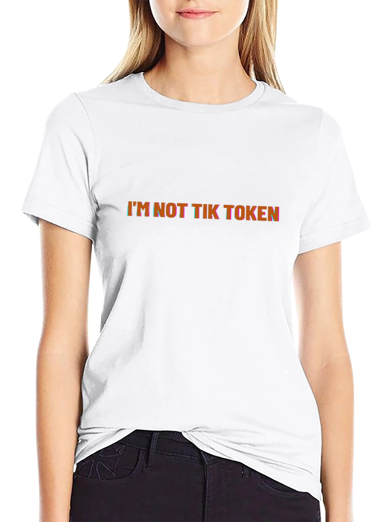 Im Not Tik Token Graphic Black T-Shirt