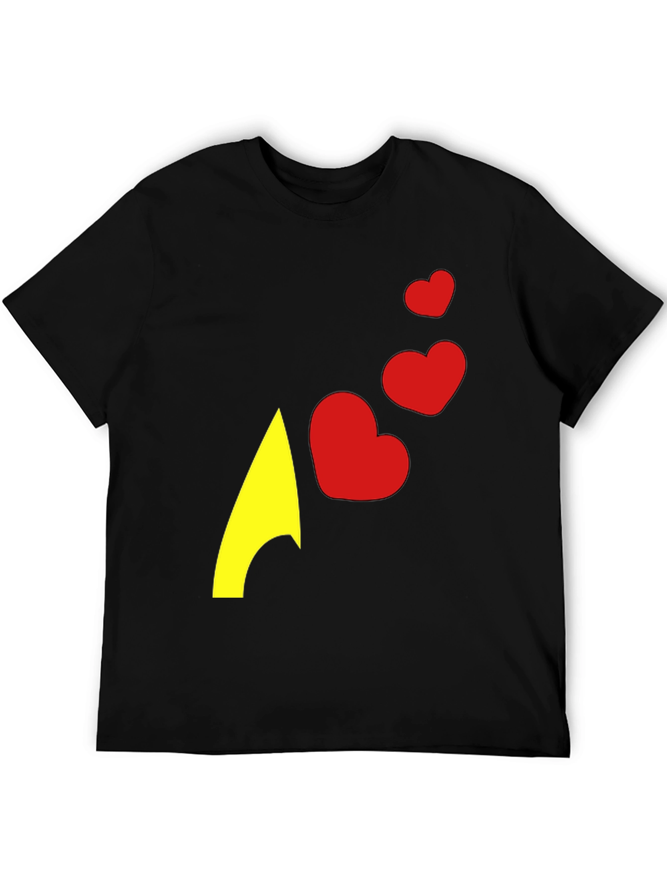 Heart Arrow Graphic Tee - Black Casual Shirt