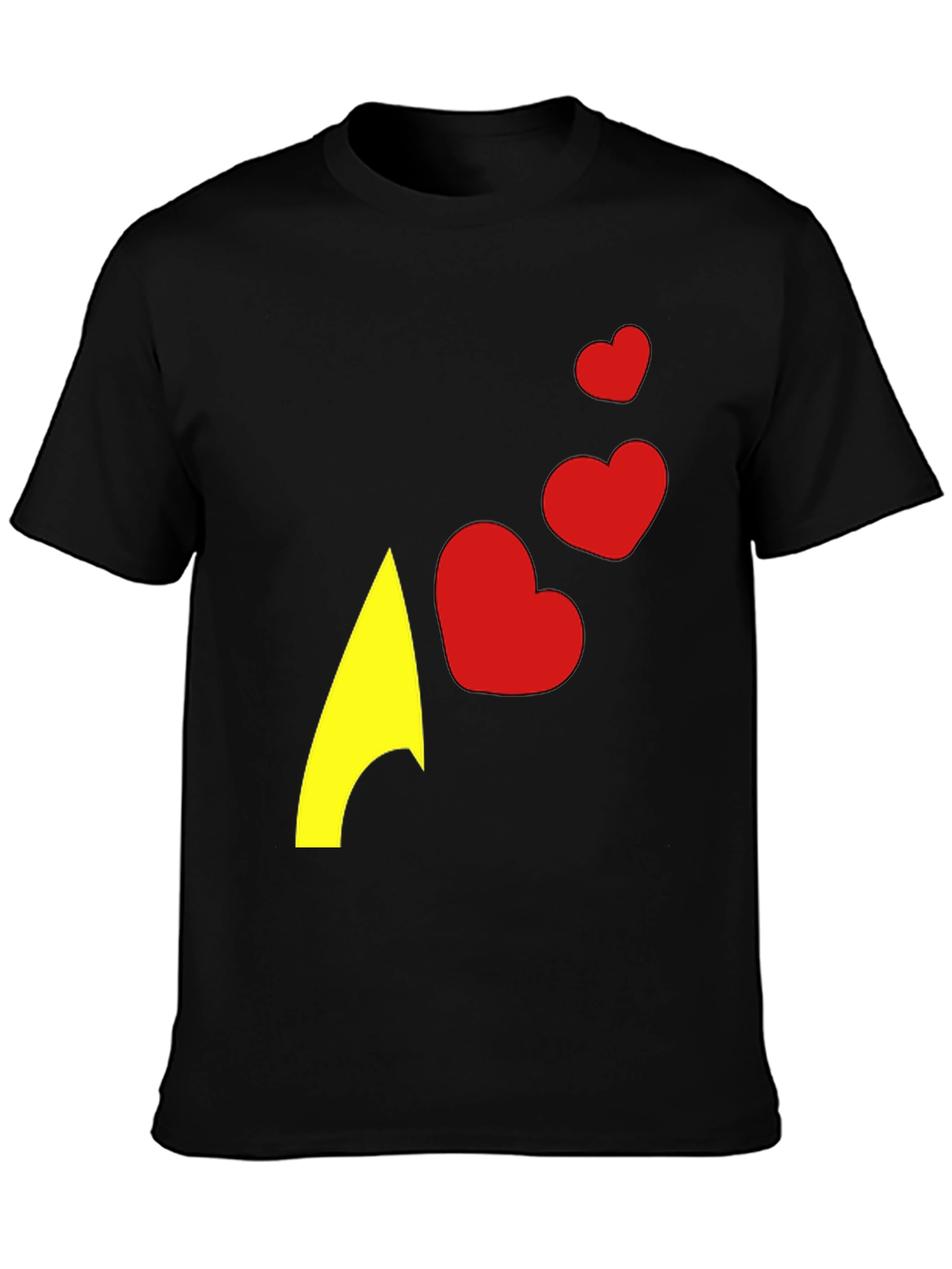 Heart Arrow Graphic Tee - Black Casual Shirt