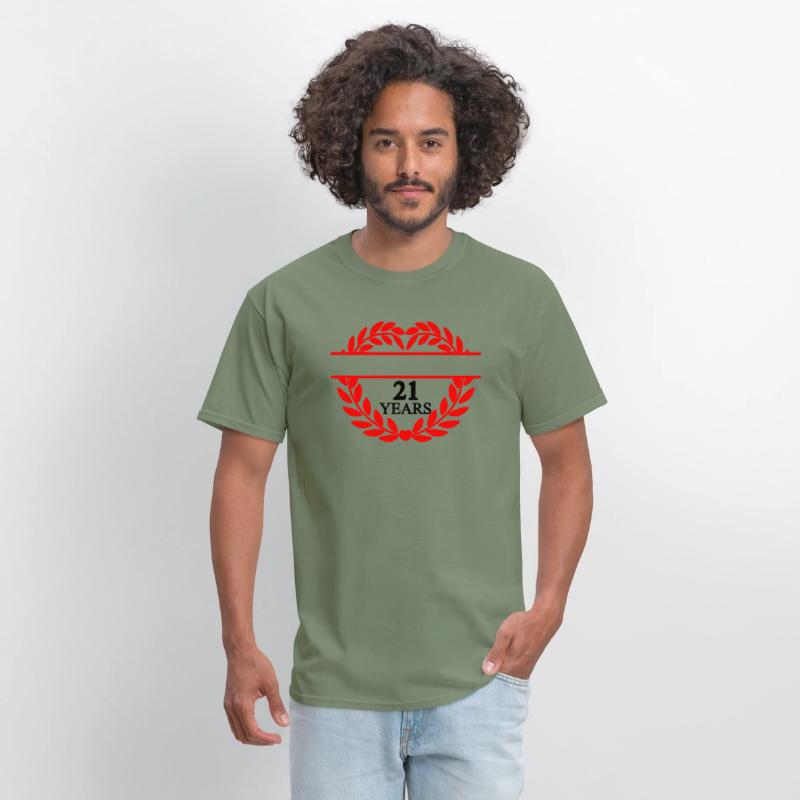 Name banner twenty one years, heart laurel wreath