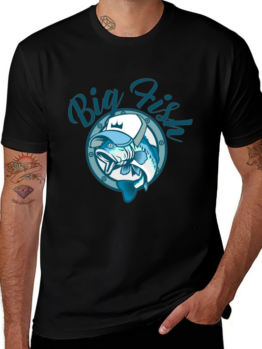 Big Fish Graphic T-Shirt Fishing Tee