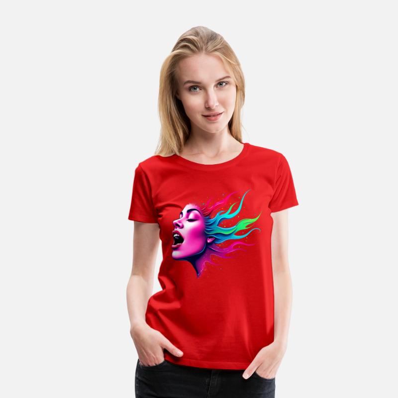 Neon Soundwave Face - Music Lovers T-shirt