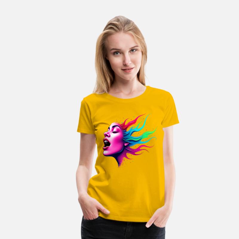 Neon Soundwave Face - Music Lovers T-shirt